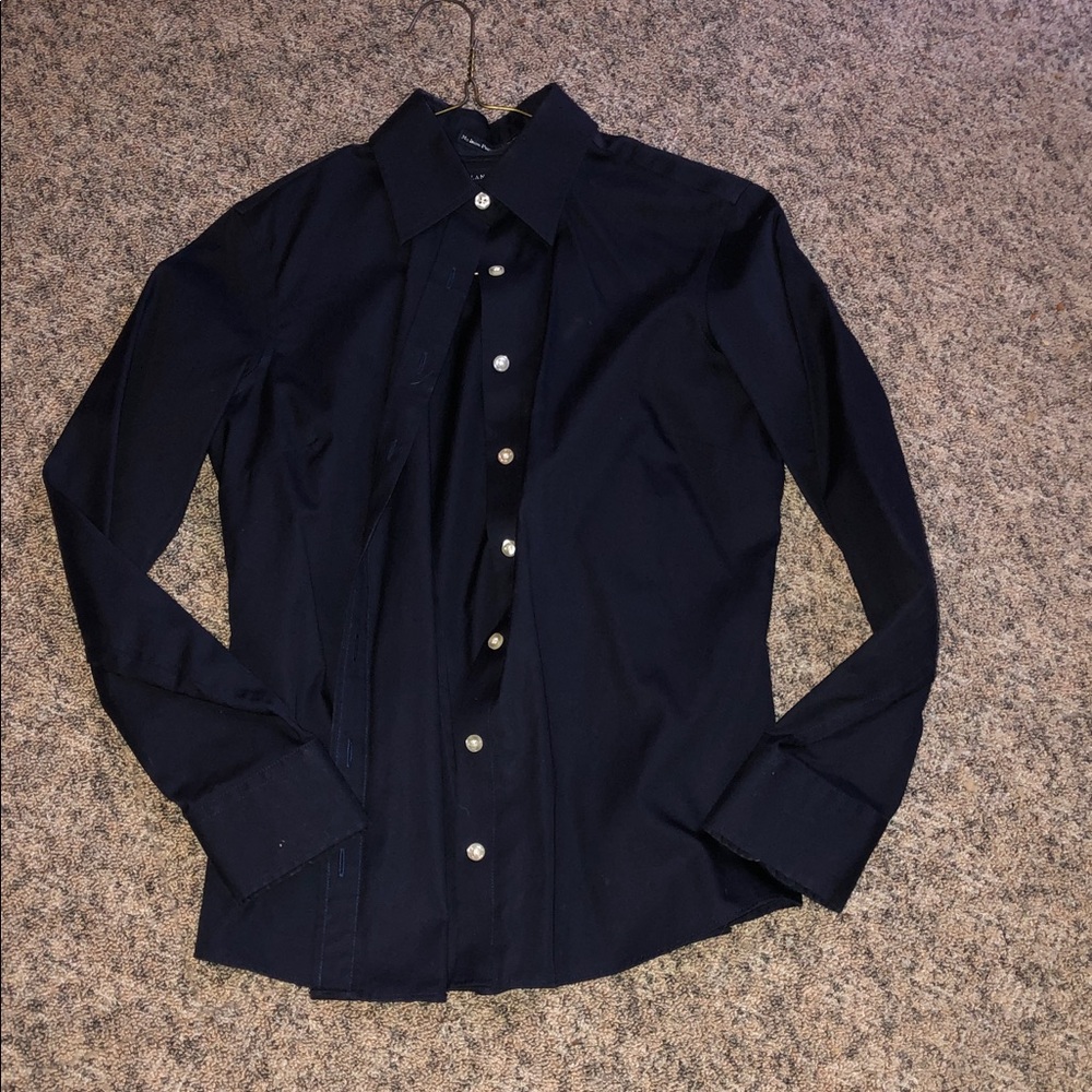Lands' End Women's black  Button Down Shirt